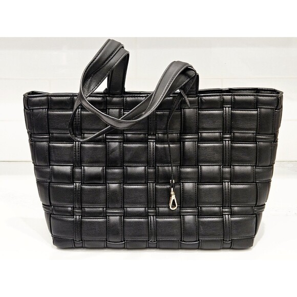 Authentic Michael Kors Woven Leather Tote Bag – Black – Certified! - Picture 3 of 8